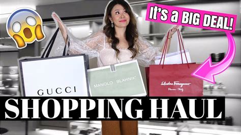 Huge Luxury Shopping Haul 4 Unboxings Ft Gucci Manolos Its A Big