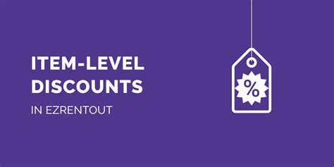 How To Set Up Item Level Discounts In Ezrentout