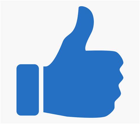 Blue Thumbs Up Icon Free Transparent Clipart Clipartkey