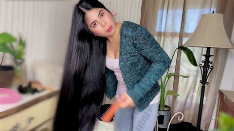 Asmr Brushing Very Long Hair Overface Hair Brushing Hairplay Hair