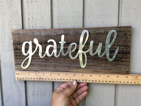 Grateful Signgrateful Metal Signgrateful Wood Signfallfarmhouse