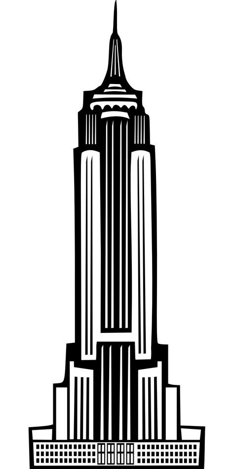 Drawing Of Skyscraper Empire State Building Free Image Download