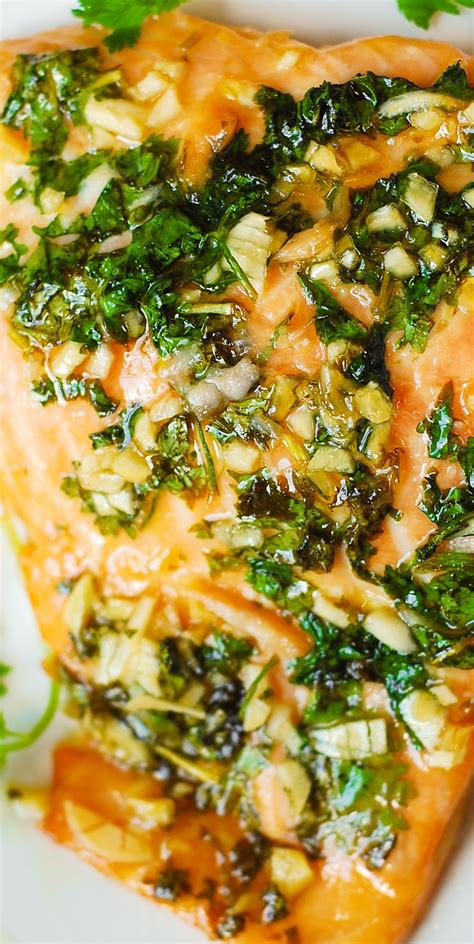 Salmon that is baked in foil and brushed in a parmesan garlic herb marinade. Cilantro-Lime Honey Garlic Salmon baked in foil - easy ...
