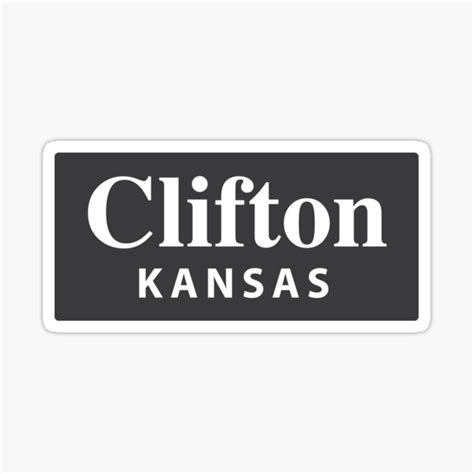 Clifton Kansas Sticker For Sale By Everycityxd2 Redbubble