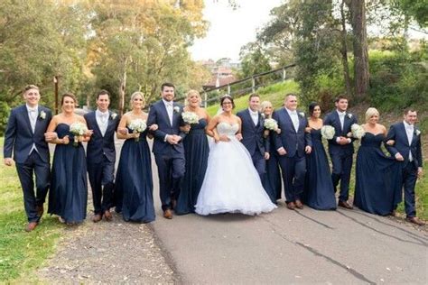 Bridal Party All In Navy Love It Except Put The Groom In Charcoal