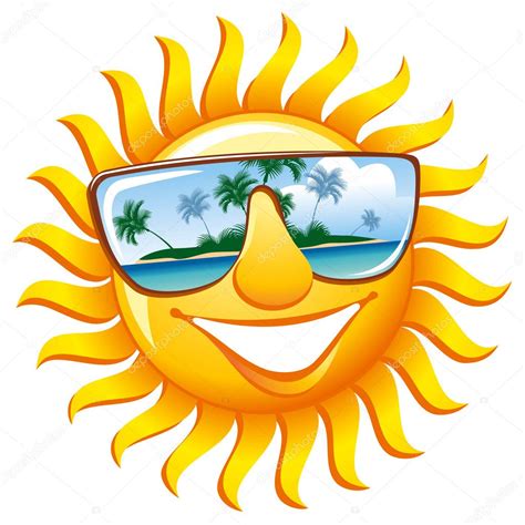 Cheerful Sun In Sunglasses — Stock Vector © Pazhyna 16785723