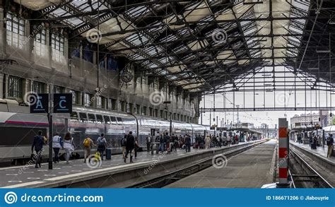 View Of The Historic Gare De Lyon Train Station In Paris Editorial