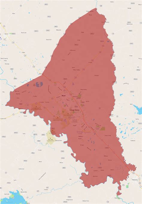 Brazos County Map
