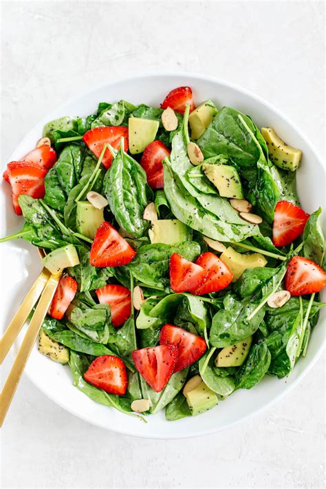 Strawberry Spinach Salad With Poppy Seed Dressing Eat Yourself Skinny