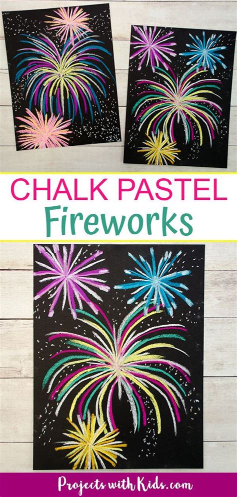 Festive Chalk Pastel Fireworks Art Project Artofit