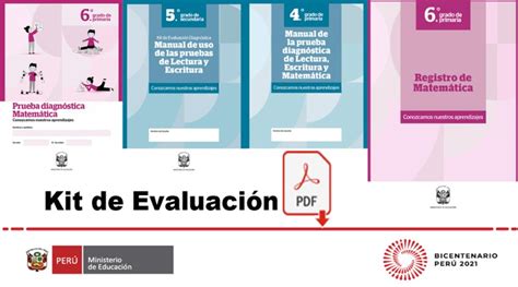 ¡atención Docentes Kit De Evaluación Diagnóstica Minedu Inicial