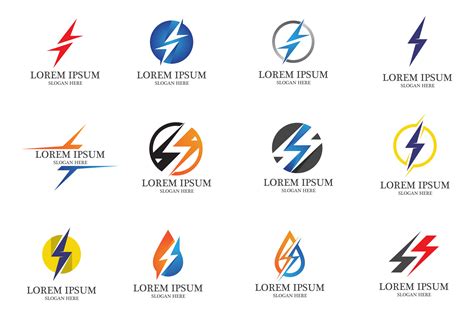 Lightning Bolt Flash Thunderbolt Icons Graphic By Alby No · Creative