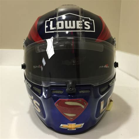Johnson Unveils Superman Helmet Hendrick Motorsports