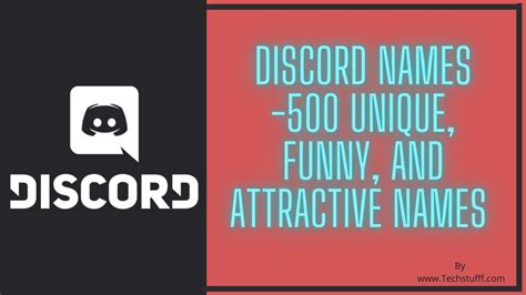 Discord Names Unique Funny And Attractive Names