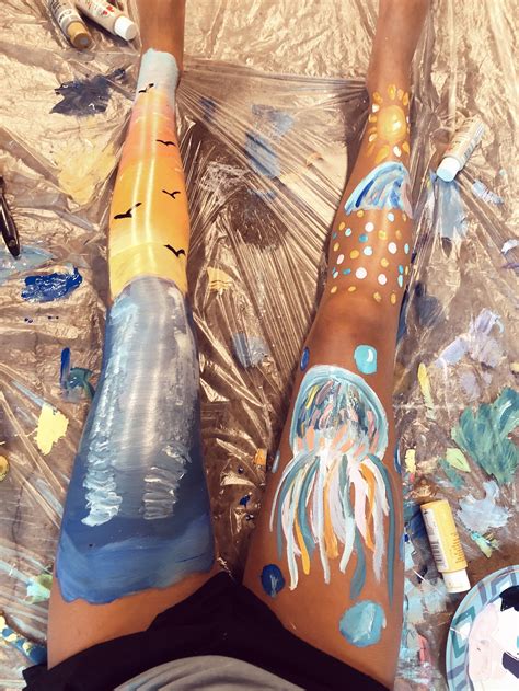 Leg Painting Summer Inspo In 2020 Leg Painting Painting Legs