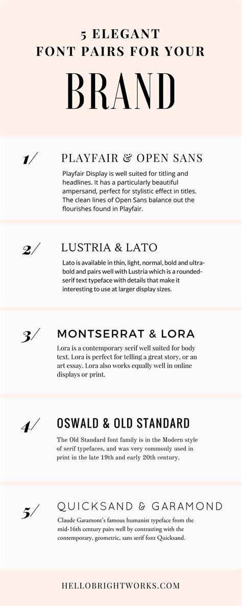 Great Font Pairs For Successful Branding From Brightworks Download 10