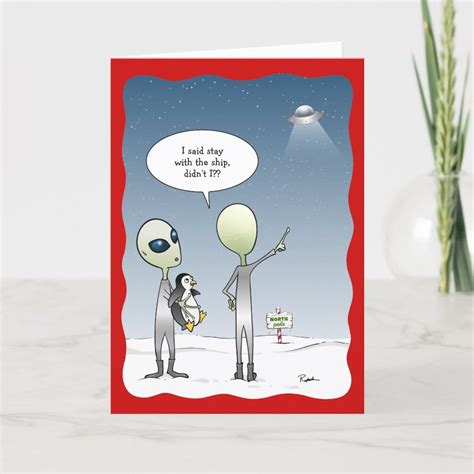 Funny Alien Christmas Cards That You Can Personalize With Your Own