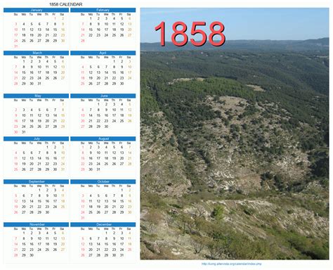 1858 Calendar