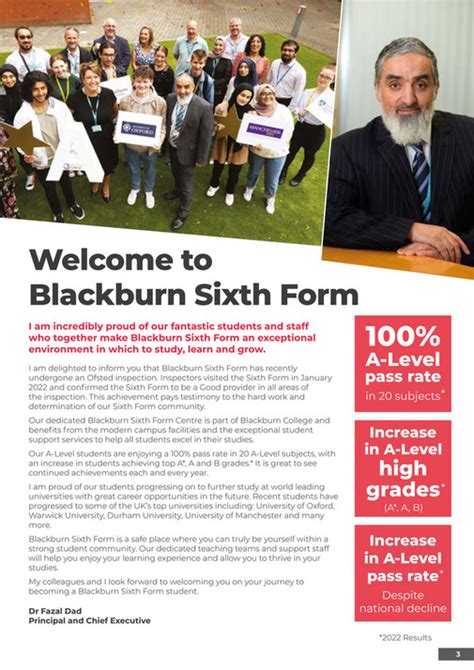 Blackburn College Blackburn Sixth Form Prospectus 2023 Entry Page