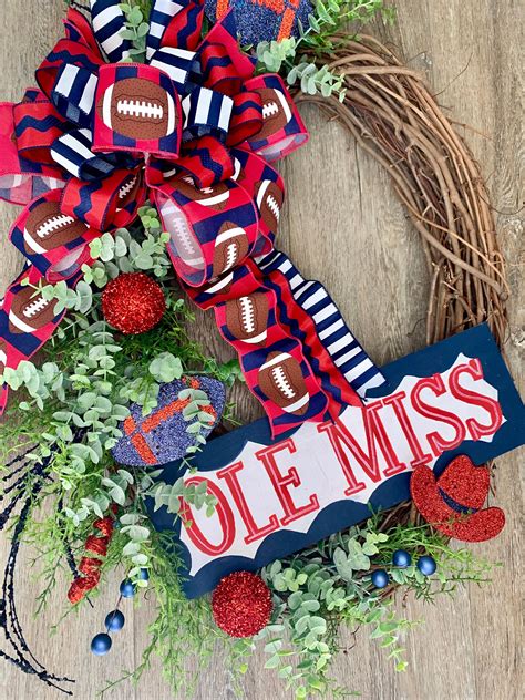 Ole Miss Wreath University Of Mississippi Wreath Ole Miss Rebs Wreath