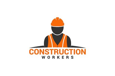 Premium Vector Construction Worker Logo Template Design