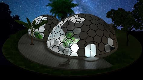 Dome House Ceti Biodome With Partial Glazing Geodesic Dome Dome