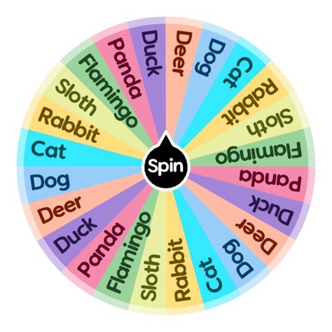 Animals To Draw Spin The Wheel Random Picker