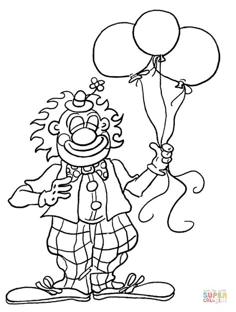 And the clown is the first thing that comes to the mind whenever the word circus is mentioned. Clown For Birthday party coloring page | Free Printable ...