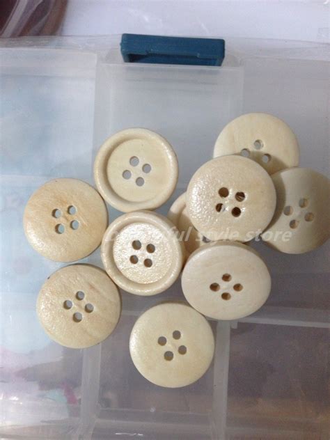 Eco Friendly Wood Mini Diy Mixed 20mm 4 Holes Wooden Buttons