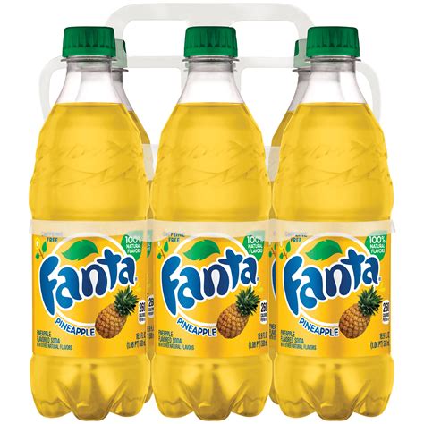 Fanta Caffeine Free Pineapple Flavored Soda 169 Fl Oz 6 Count