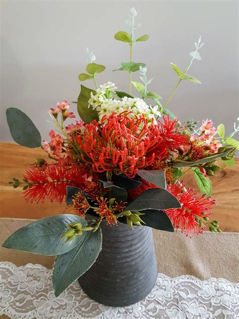 Choose our wide range of artificial wedding flowers in various. Table Flowers - Red Australian Native Silk Flower ...