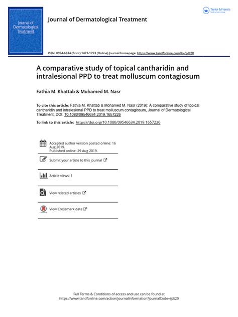 3 A Comparative Study Of Topical Cantharidin And Intralesional Ppd To