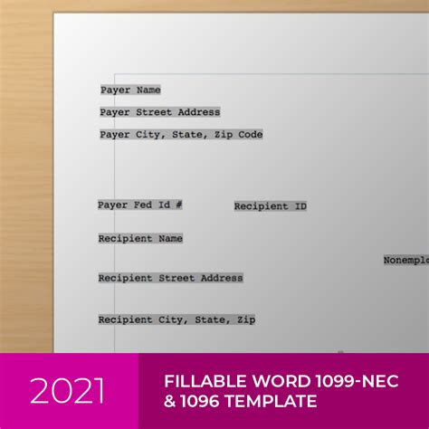 2021 1099 Nec Word Template —