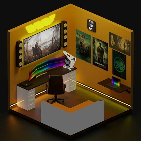 Buy Your Own Games In Aviatorgaming Store Gamer Room Isometric