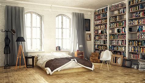 Bedroom With Library On Behance