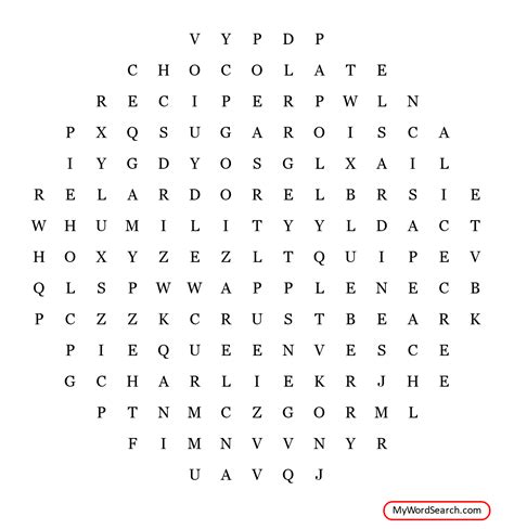 Its Easy As Pie Word Search