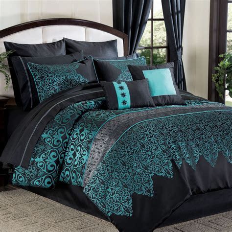 Black And Teal Comforter Set How To Blog