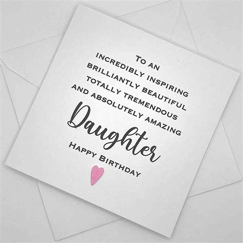 Daughter Birthday Card Incredibly Inspiring Amazing Daughter By Looks