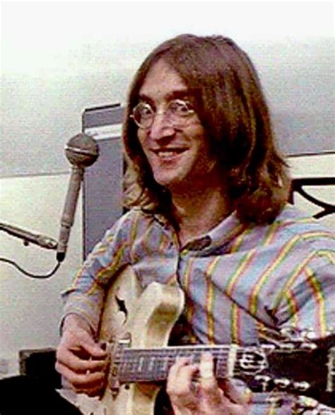 John Lennon Playing His Revolution Epiphone Guitar Being Funny John