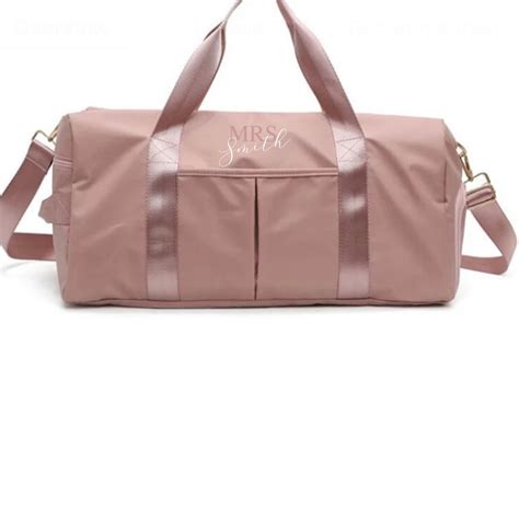 Personalised Duffle Bag Blush Pink Honeymoon Bag Wedding Etsy