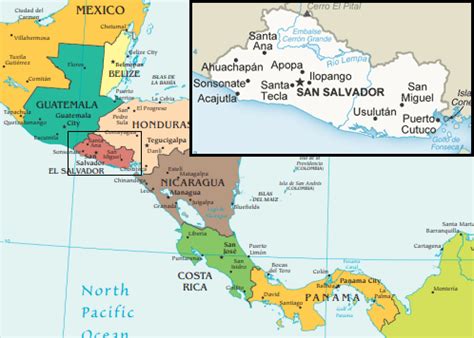 Mapa De Centroamerica El Salvador Mi Pais Images