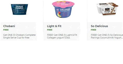 Free Light And Fit Yogurt So Delicious And Chobani Yogurt Publix