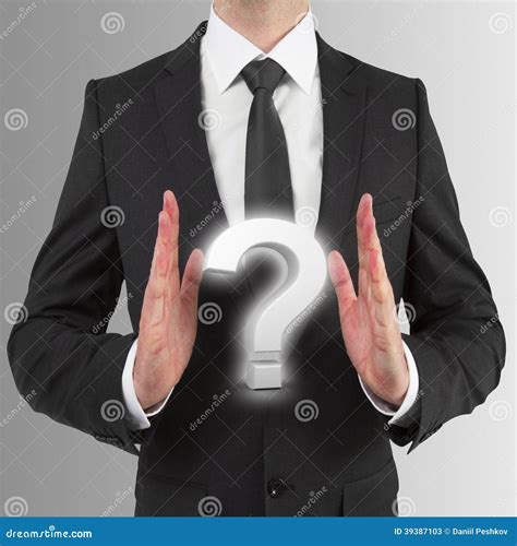 Holding Question Mark Stock Image Image Of Inspiration 39387103