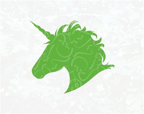 Unicorn SVG - Unicorn Silhouette Cricut File - Green Unicorn Decal - Unicorn Jump - Unicorn ...
