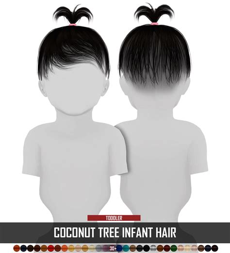 Coconut Tree Infant Hair Conversion Mesh Edit Sims Baby Sims