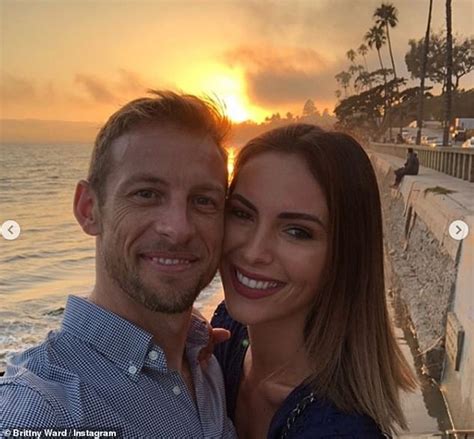 Jenson Button S Fianc E Brittny Ward Shows Off Her Baby Bump In