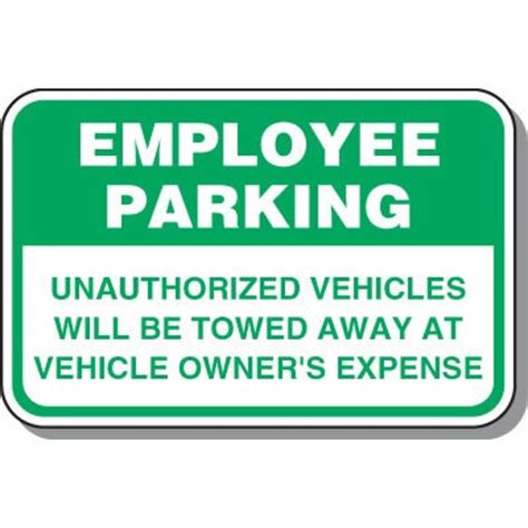 Employee Parking Sign Etsy