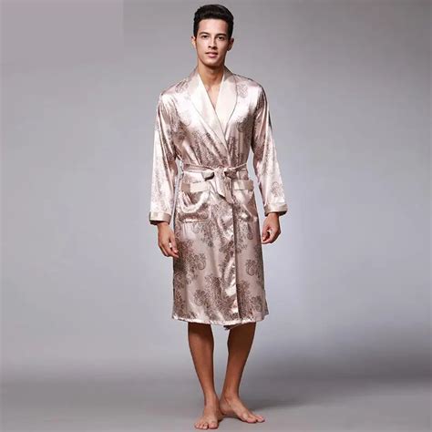 New Summer Luxury Paisley Pattern Men Bathrobe Kimono Robes V Neck Faux