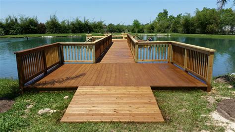 Wood Deck On Private Lake Custom Decks And Pergola