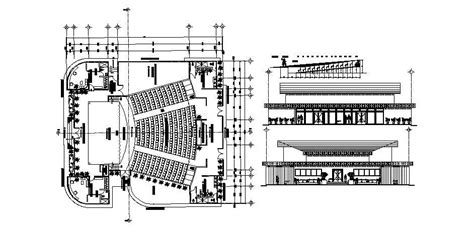Auditorium Floor Plan In Autocad File Cadbull